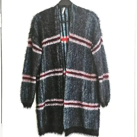 Anthropologie Raga eyelash fuzzy knit open front cardigan - Picture 1 of 6
